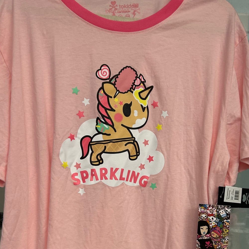 NWT Tokidoki Sparkling Unicorno Ringer Tee